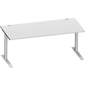 Schäfer Shop Genius Schreibtisch MODENA FLEX, 1800 x 800 mm, lichtgrau
