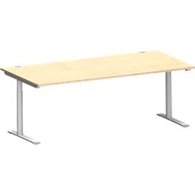 Schäfer Shop Genius Schreibtisch MODENA FLEX, 2000 x 1000 mm, Ahorn