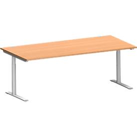 Schäfer Shop Genius Schreibtisch MODENA FLEX, 2000 x 1000 mm, Buche