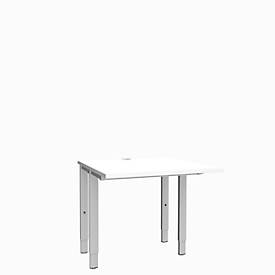 Schäfer Shop Genius Schreibtisch MODENA FLEX, 4-Fuß-Rechteckrohr, beidseitig, B 800 mm, weiß 