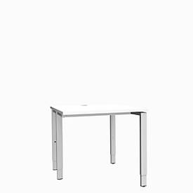 Schäfer Shop Genius Schreibtisch MODENA FLEX, 4-Fuß-Rechteckrohr, einseitig, B 800 mm, weiß