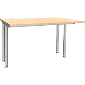 Schäfer Shop Genius Schreibtisch MODENA FLEX, Breite 1200 mm, beidseitig verkürzt, Ahorn