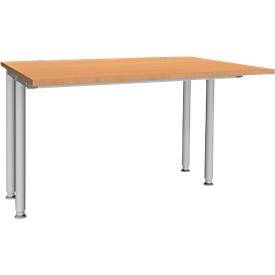 Schäfer Shop Genius Schreibtisch MODENA FLEX, Breite 1200 mm, beidseitig verkürzt, Buche 