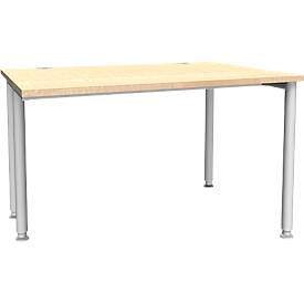Schäfer Shop Genius Schreibtisch MODENA FLEX, Breite 1200 mm, einseitig verkürzt, Ahorn 