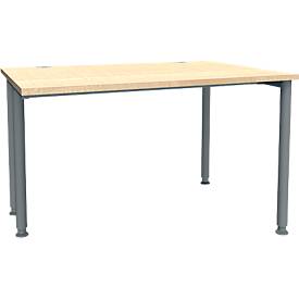 Schäfer Shop Genius Schreibtisch MODENA FLEX, Breite 1200 mm, einseitig verkürzt, Ahorn/anthrazit