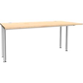 Schäfer Shop Genius Schreibtisch MODENA FLEX, Breite 1600 mm, beidseitig verkürzt, Ahorn