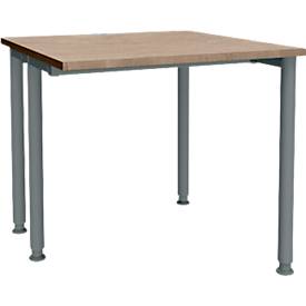 Schäfer Shop Genius Schreibtisch MODENA FLEX, Breite 800 mm, einseitig verkürzt, Eiche/anthrazit