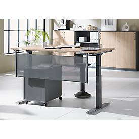 Schäfer Shop Genius Schreibtisch MODENA FLEX, elektrisch höhenverstellbar, Rechteck, T-Fuß, B 1600 x T 800 mm, Eiche/anthrazit