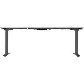 Schäfer Shop Genius Schreibtisch MODENA FLEX, elektrisch höhenverstellbar, Rechteck, T-Fuß, B 1800 x T 800 mm, lichtgrau/anthrazit