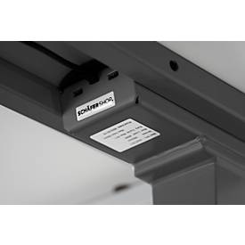 Schäfer Shop Genius Schreibtisch MODENA FLEX, elektrisch höhenverstellbar, Rechteck, T-Fuß, B 1800 x T 800 mm, lichtgrau/anthrazit