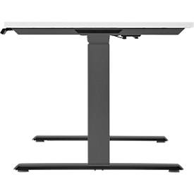 Schäfer Shop Genius Schreibtisch MODENA FLEX, elektrisch höhenverstellbar, Rechteck, T-Fuß, B 1800 x T 800 mm, weiß/anthrazit