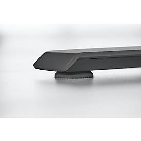 Schäfer Shop Genius Schreibtisch MODENA FLEX, elektrisch höhenverstellbar, Rechteck, T-Fuß, B 1800 x T 800 mm, weiß/anthrazit