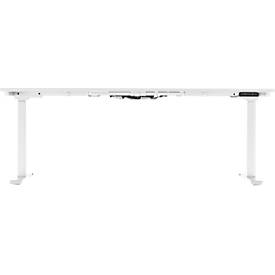 Schäfer Shop Genius Schreibtisch MODENA FLEX, elektrisch höhenverstellbar, Rechteck, T-Fuß, B 1800 x T 800 mm, weiß/weiß