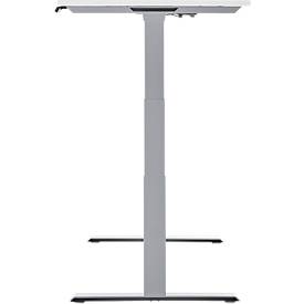 Schäfer Shop Genius Schreibtisch MODENA FLEX, elektrisch höhenverstellbar, Rechteck, T-Fuß, B 1800 x T 800 x H 645-1290 mm, weiß/weißalu