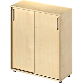 Schäfer Shop Genius schuifdeurkast TETRIS WOOD, 3 OH, B 1000 mm, hoogte incl. glijders, ahorn decor