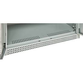 Schäfer Shop Genius Schwerlastschrank FS, Stahlblech, mit Sichtfenster, B 1055 x T 520 x H 1950 mm, 5 OH, lichtgrau, bis 1000 kg