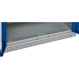 Schäfer Shop Genius Schwerlastschrank FS, Stahlblech, mit Sichtfenster, B 1055 x T 520 x H 1950 mm, 5 OH, weißalu/enzianblau, bis 1000 kg