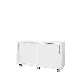 Schäfer Shop Genius SINCERO LINE sideboard with drawers and doors, W 1200 mm x D 500 mm x H 720 mm, white