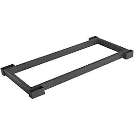 Schäfer Shop Genius Stahlsockel TETRIS WOOD, Zurückgesetzt, für Regale/Schränke B 800 mm, graphit