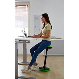 Schäfer Shop Genius Steh-/Sitzhilfe SSI PROLINE P 3-D, ergonomisch, patentierte Sohle, höhenverstellbar, B 380 x T 320 x H 570-790 mm, grün/schwarz-grün