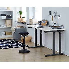 Schäfer Shop Genius Steh-/Sitzhilfe SSI PROLINE P 3-D, ergonomisch, patentierte Sohle, höhenverstellbar, B 380 x T 320 x H 570-790 mm, schwarz/schwarz