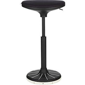 Schäfer Shop Genius Steh-/Sitzhilfe SSI PROLINE P 3-D, ergonomisch, patentierte Sohle, höhenverstellbar, B 380 x T 320 x H 570-790 mm, schwarz/schwarz-weiß