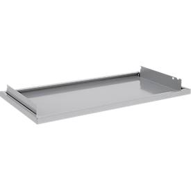 Schäfer Shop Genius Tablarauszug für FS Materialschränke, Stahlblech weißaluminium RAL 9006, B 910 x T 490 x H 80 mm