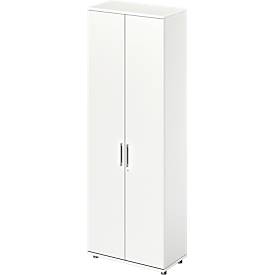 Schäfer Shop Genius TETRIS WOOD draaideurkast, 6 OH, hoogte incl. glijders, B 800 mm, wit