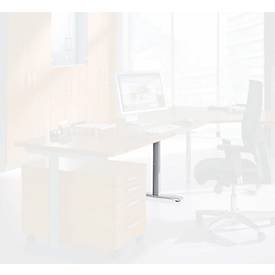 Schäfer Shop Genius Tischfuß, verkürzt, aus Stahl, passend zum Tischsystem MODENA FLEX (C-Fuß/T-Fuß-Gestell)