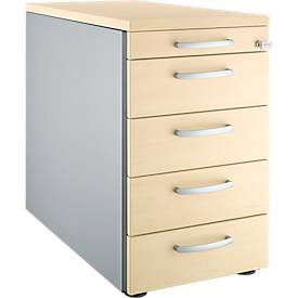 Schäfer Shop Genius Schäfer Shop  Genius Vast ladeblok 13333, met ronde handgreep, B 435 x H 717 mm, esdoornpatroon/blank aluminium