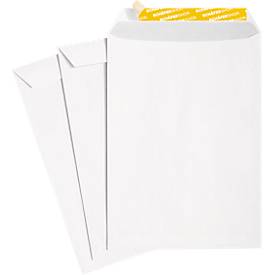 Schäfer Shop Genius Versandtaschen, DIN C4, mit Fenster, haftklebend, 90 g/m², 250 Stück, chlorfrei-weiß