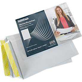 Schäfer Shop Genius Versandtaschen, Format C4, ohne Fenster, Haftklebung, Papier, 90 g/m², weiß, 25 Stück