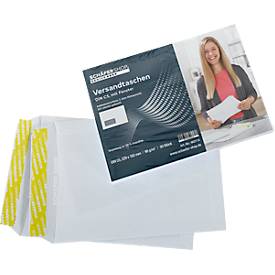 Schäfer Shop Genius Versandtaschen, Format C5, mit Fenster, Haftklebung, Papier, weiß, 50 Stück