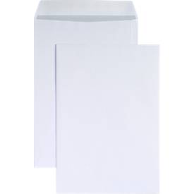 Schäfer Shop Genius Versandtaschen, haftklebend, ohne Fenster, B4,120 g/m², 250 Stück, Papier, weiß