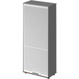 Schäfer Shop Genius verticale rolluikkast TETRIS WOOD, 4,5 OH, H 1910 mm, hoogte incl. glijders, grafiet