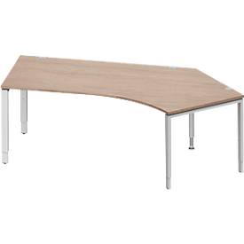 Schäfer Shop Genius Winkelschreibtisch MODENA FLEX 135°, Ansatz rechts, B 2165 mm, Eiche-Dekor