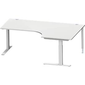 Schäfer Shop Genius Winkelschreibtisch MODENA FLEX 90°, C-Fuß-Rechteckrohr, B 2000 mm, Ansatz rechts,
