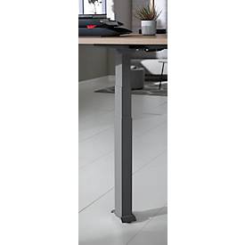 Schäfer Shop Genius Winkelschreibtisch Modena Flex, elektrisch höhenverstellbar, 90° Winkel beidseitig, B 2000 x T 2000 mm, Eiche/anthrazit