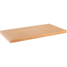 Schäfer Shop Pure Ablegeboden für manuell höhenverstellbare Arbeitstische AST31, Multiplex-Platte, Stärke 30 mm, bis 200 kg, B 750 x T 365 x H 30 mm, Buche-Dekor