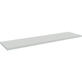 Schäfer Shop Pure Ablegeboden für manuell höhenverstellbare Arbeitstische AST31, Spanplatte, Stärke 25 mm, bis 30 kg, B 1490 x T 365 x H 55 mm, lichtgrau