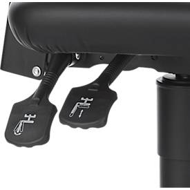 Schäfer Shop Pure Arbeitsdrehstuhl, Permanentkontakt, Lendenwirbelstütze, Beckenstütze, mit Rollen, schwarz