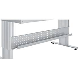 Schäfer Shop Pure Arbeitstisch AST31, elektrisch höhenverstellbar, Melaminplatte, T-Fuß, bis 400 kg, B 1500 x T 800 x H 725-1155 mm, weißaluminium/lichtgrau