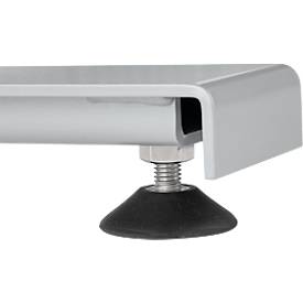 Schäfer Shop Pure Arbeitstisch AST31, elektrisch höhenverstellbar, Multiplex-Platte, T-Fuß, bis 400 kg, B 1500 x T 800 x H 730-1155 mm, weißaluminium/Buche