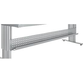 Schäfer Shop Pure Arbeitstisch AST31, elektrisch höhenverstellbar, Multiplex-Platte, T-Fuß, bis 400 kg, B 2000 x T 800 x H 730-1155 mm, weißaluminium/Buche