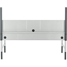 Schäfer Shop Pure Arbeitstisch AST31, manuell höhenverstellbar, Melaminplatte, 4-Fuß, bis 500 kg, B 2000 x T 800 x H 800-1030 mm, lichtgrau/lichtgrau
