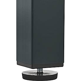 Schäfer Shop Pure Arbeitstisch AST31, manuell höhenverstellbar, Multiplex-Platte, 4-Fuß, bis 500 kg, B 1500 x T 800 x H 805-1035 mm, weißaluminium/Buche