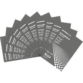 Schäfer Shop  Pure briefblok , A5,  geruit,10 stuks, wit
