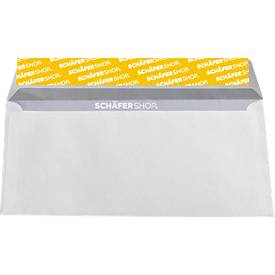 Schäfer Shop Pure Briefumschläge, DIN lang, mit Fenster, haftklebend, 250 Stück