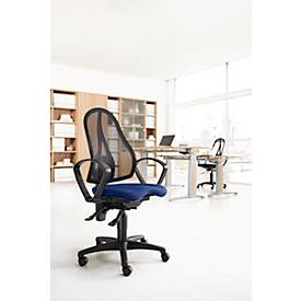 Schäfer Shop Pure Bürostuhl BALANCE 400 NET, Permanentkontakt, mit Armlehnen, Fitness-Orthositz, blau