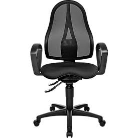 Schäfer Shop Pure Bürostuhl BALANCE 400 NET, Permanentkontakt, mit Armlehnen, Fitness-Orthositz, schwarz